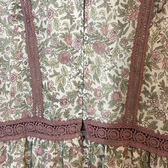 NWT TopShop Dress, Calico flowers, Rose Pink, 12 - Picture 10 of 11